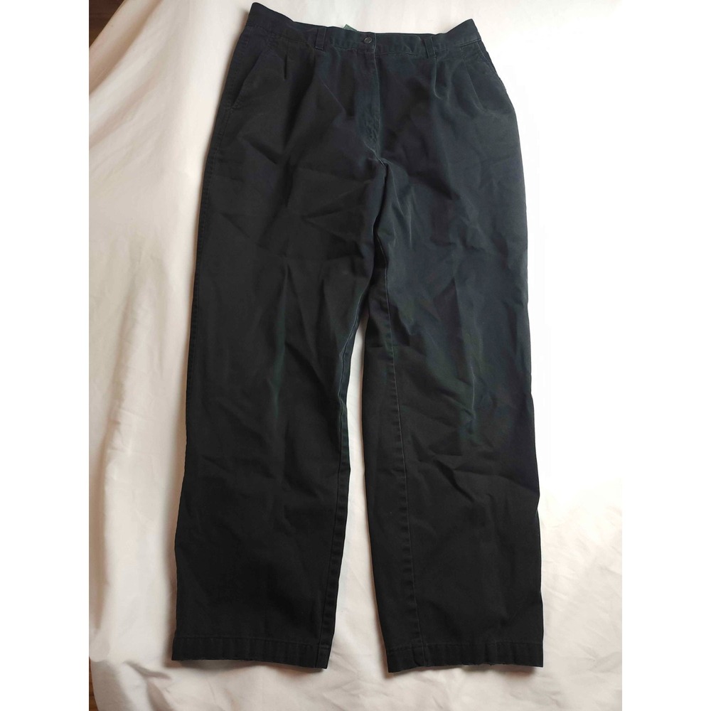 Lauren Ralph Lauren Chino Pants‎ Womens 14 Black Twill Classic Preppy Heritage